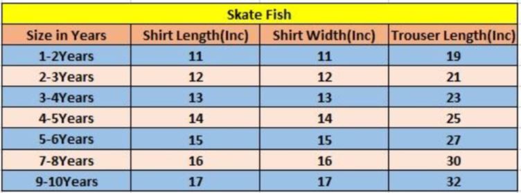 Fruit Print Full Sleeveless White Skate Fish Girls ( R-432 )