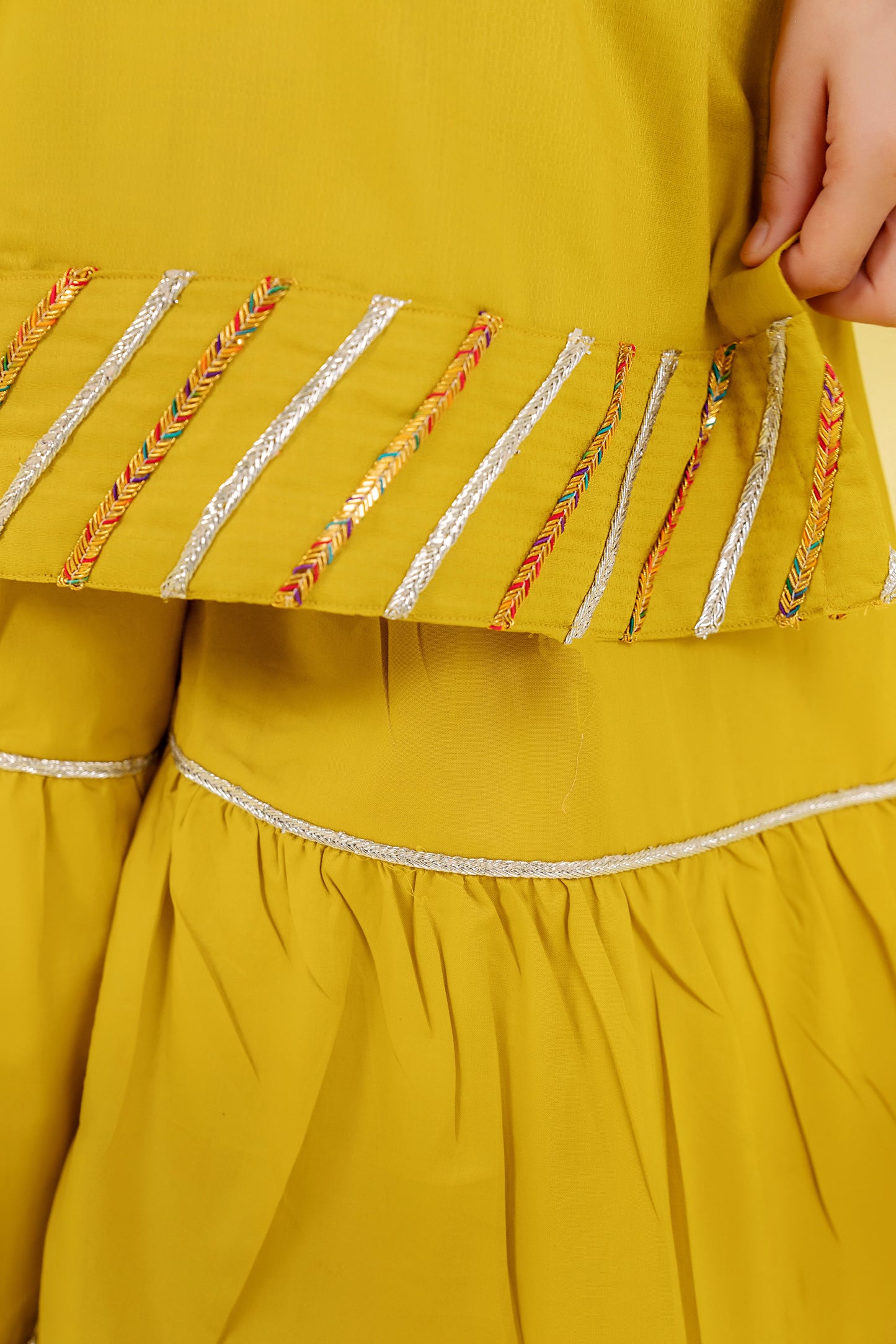 Mehndi Gharara Suit Girls