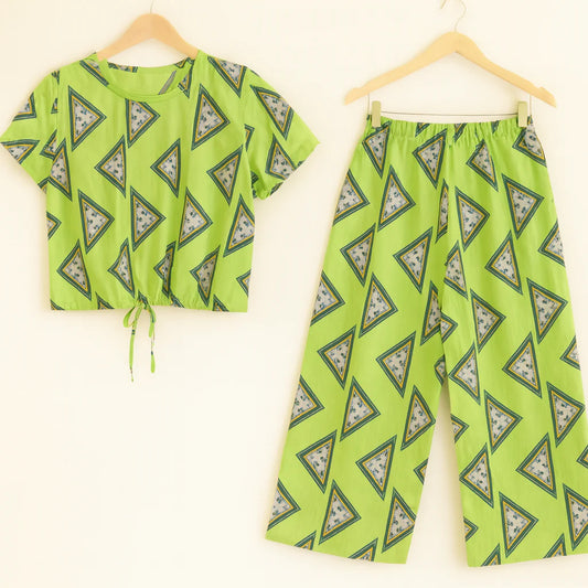 Triangle All Over Print Half Sleeve Parrot Skate Fish Girls